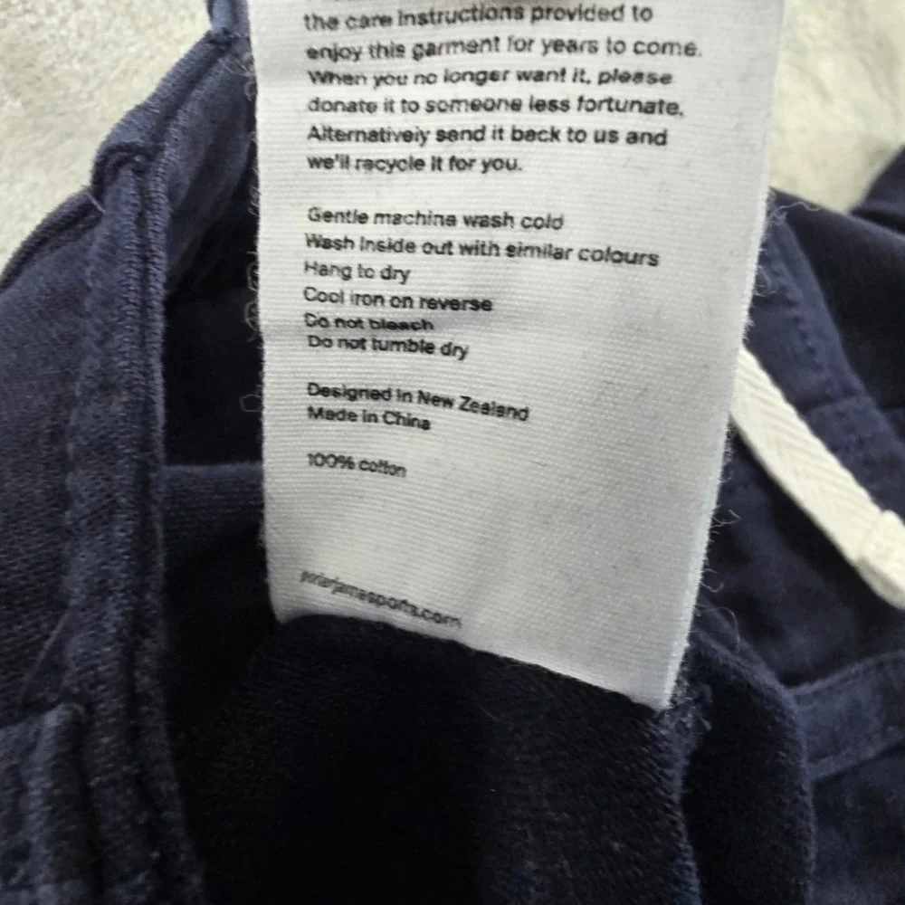 Porter James Sports Fatigue Pants Mens Medium Navy Blue Drawstring Trousers